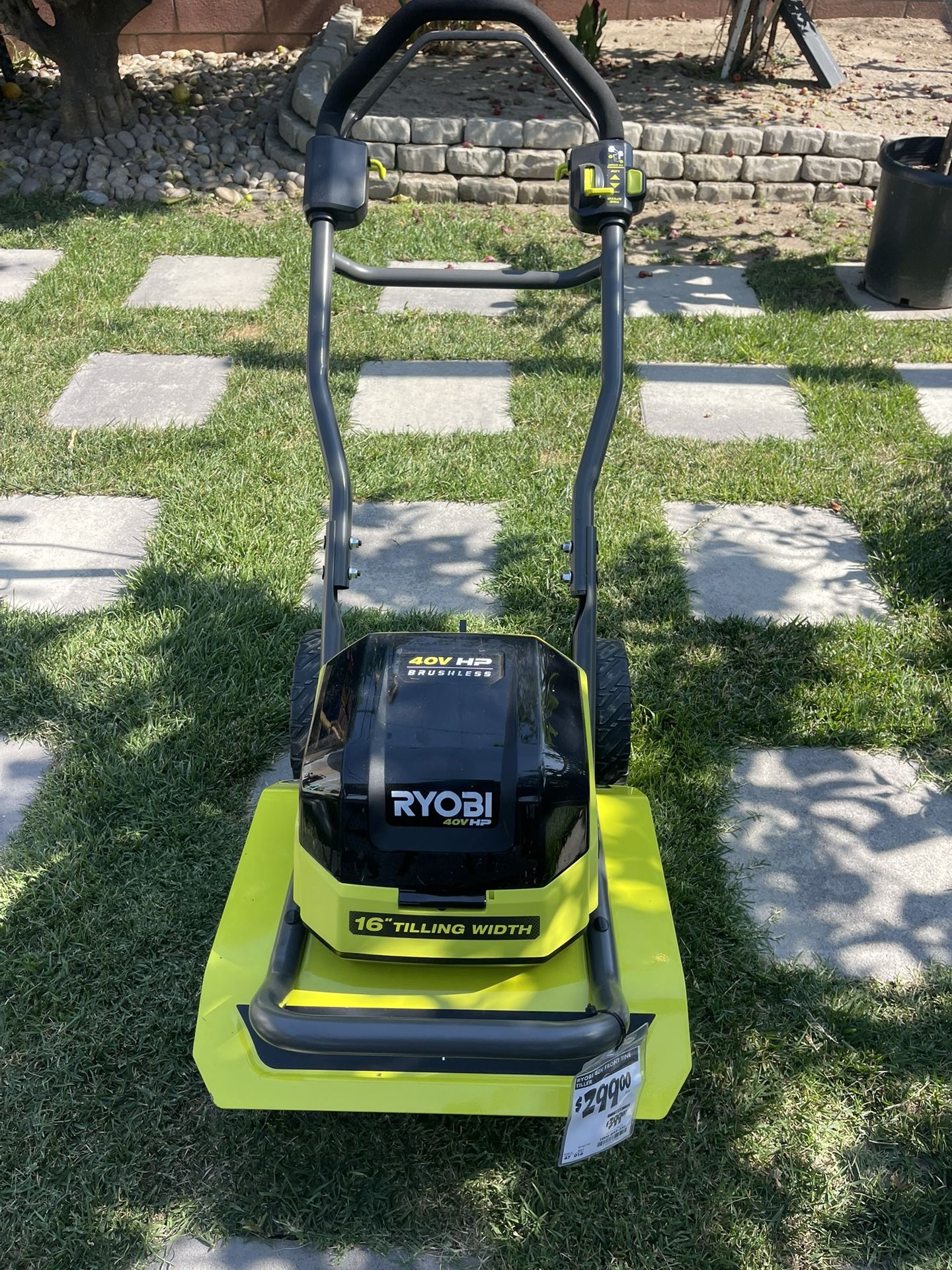 RYOBI 40V HP Brushless 16 in. Front Tine Tiller with Adjustable Tilling Width ( Tool Only )