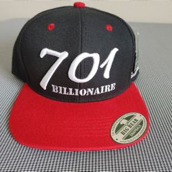 701 Billionaire Hat Adjustable Red Black