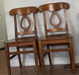 Set of 4 Dining chairs sturdy Wood ..