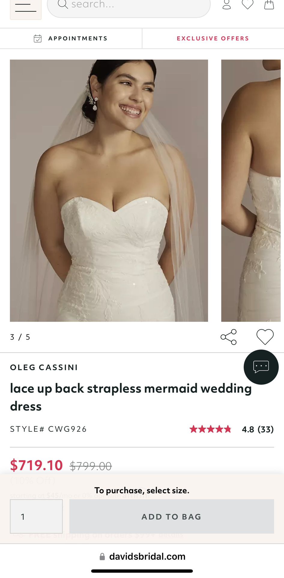 Mermaid Wedding Dress Size 12
