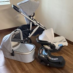Uppababy Vista Stroller and bassinet and car seat 