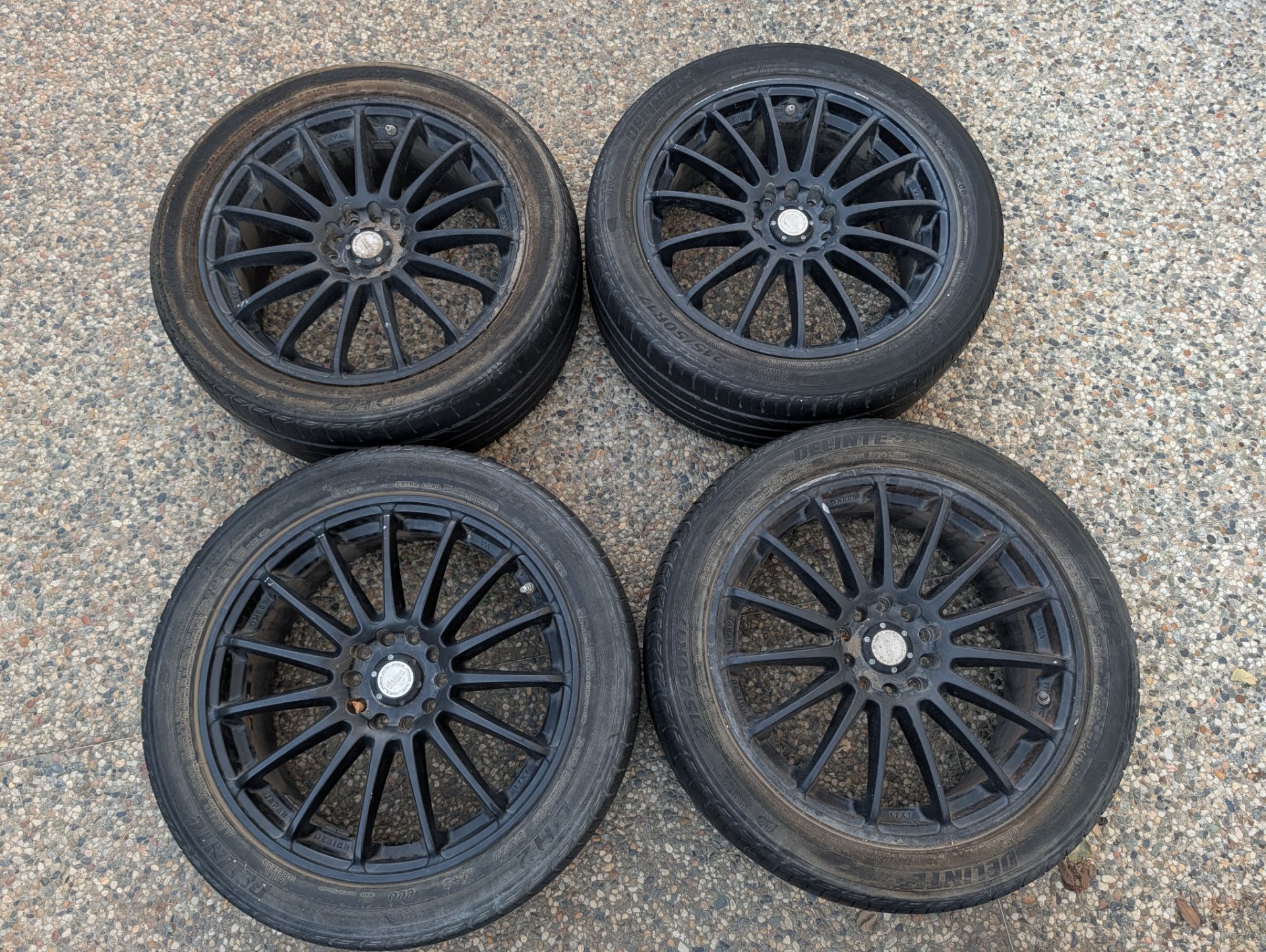 17" Katana Alloy Wheels Dual 5-Lug Set with Tires