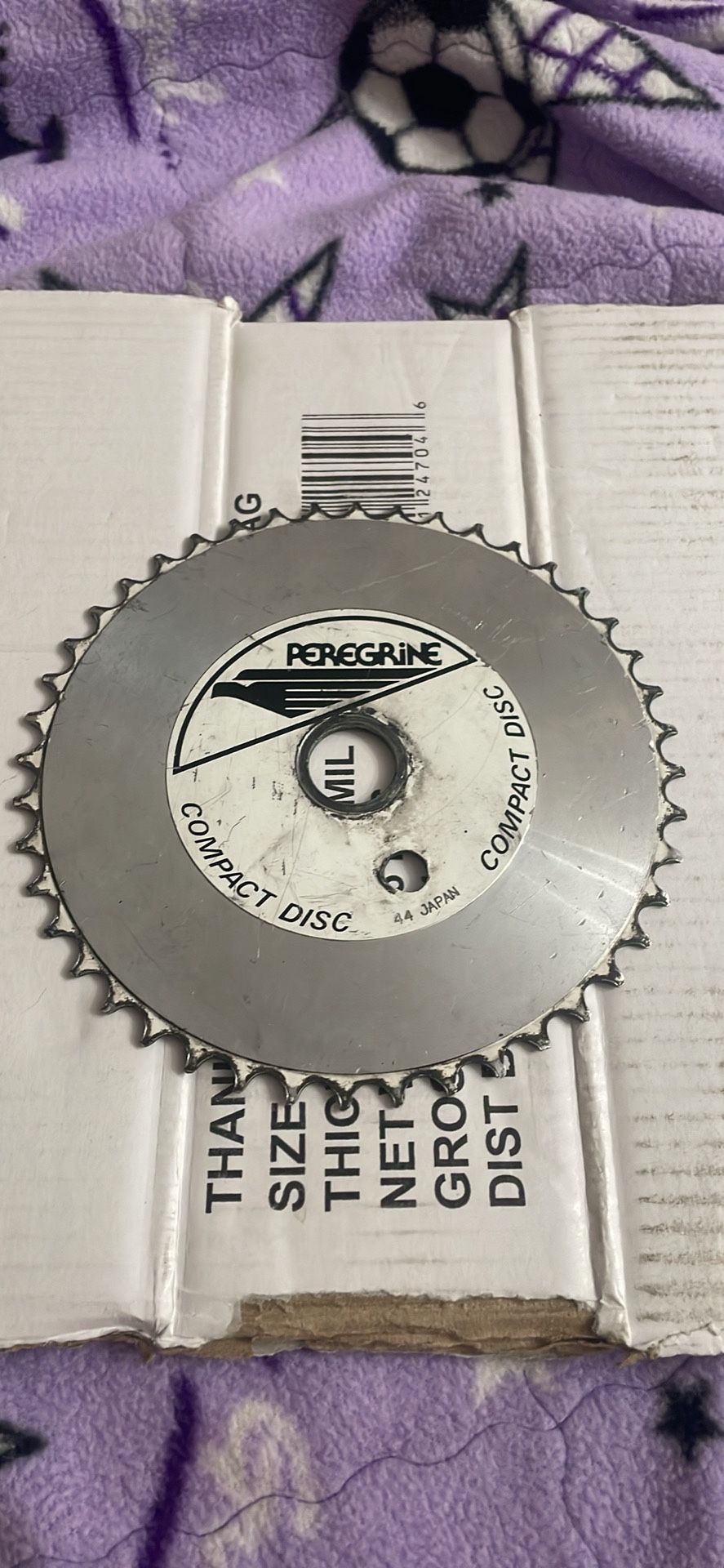 Peregrine Compact Disc 44-tooth BMX chainring sprocket 1980s