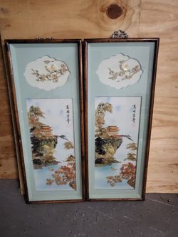 Vintage Chinese Shadowbox Art