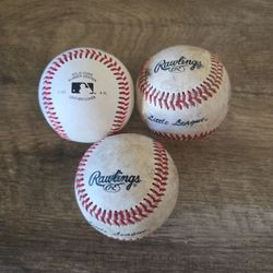 Rawlings Baseballs Lot Of 3