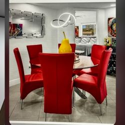 Round modern dining room 