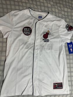 Mens Large Miami Heat white jersey