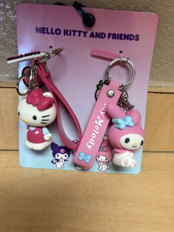 Hello Kitty And My Melody Key Chain Set