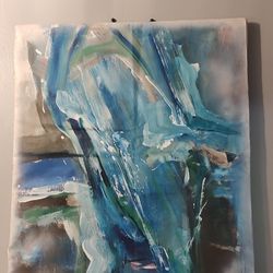 Acryllic. Abstract painting on Canvas By Sue Ellen Paxon 35" Length x 27.5" Wide