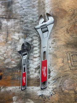 Milwaukee 6 in. and 10 in. 2-Piece Adjustable Wrench Set