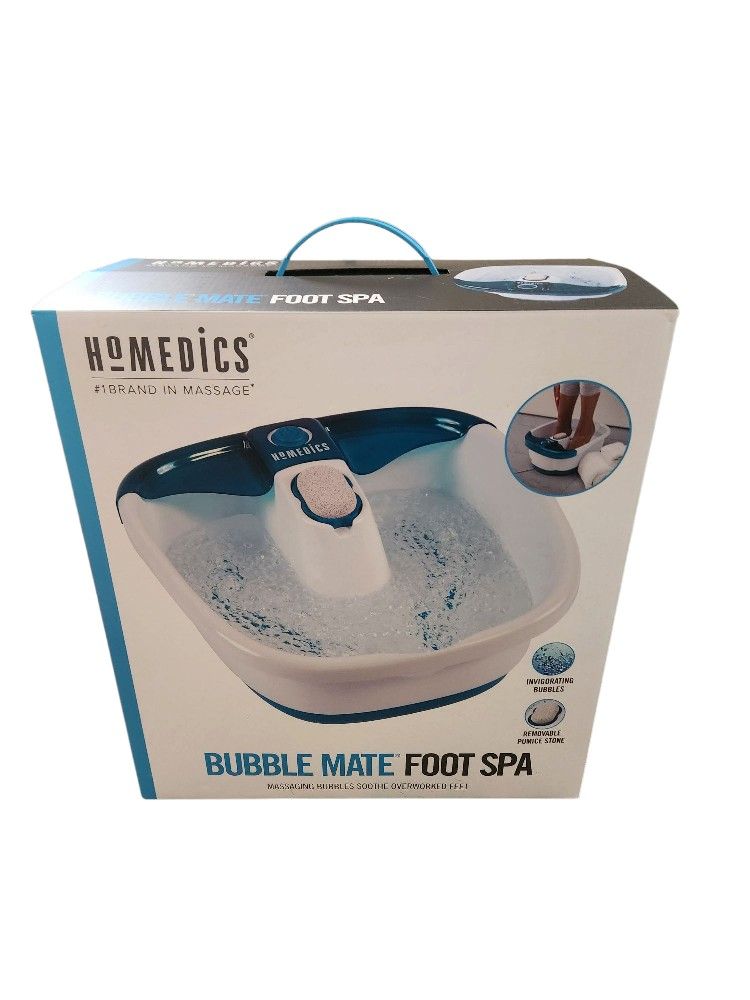 HºMEDiCS Bubble Mate Foot Spa w/ Removable Pumice Stone
