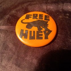 Orange Vintage Button Free Huey Original Rare.