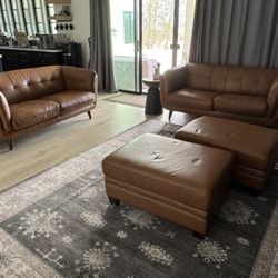 Leather Loveseat