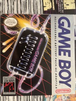 Oficial Nintendo Game Boy Rechargeable Battery Pack/AC Adapter DMG-03 Complete CIB