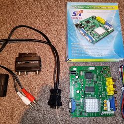 Arcade RGB/CGA/EGA/YUV To VGA Kit Adapter Board & Cables