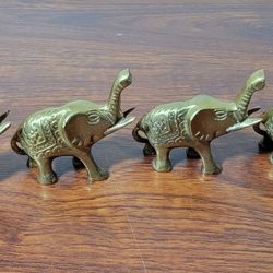 Vintage Small Brass Elephant Figurine or paperweight 3 inches