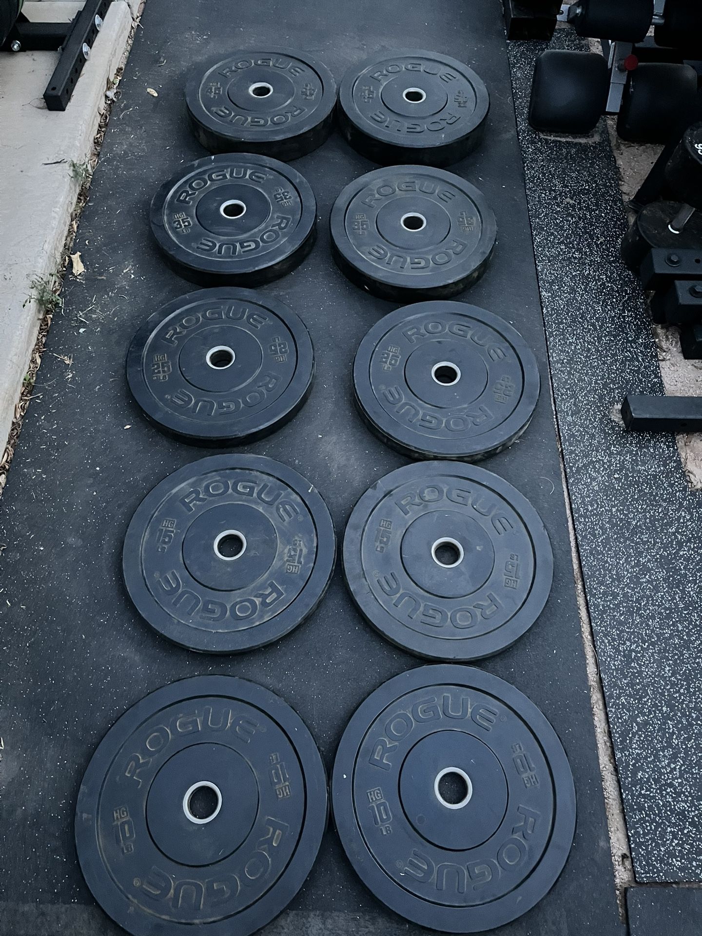 Rogue 260lb Hg 2.0 Olympic Bumper Plate Set Weights