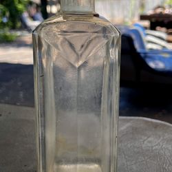 Vintag Clear Glass Bottle 