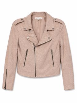 BaeVely Women’s Blush Pink Faux Suede Jacket  Size Small S