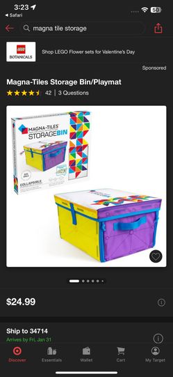 New In box Magna Tiles Storage Bin