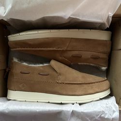 Sperry Men’s Moc-Sider WR Suede Tan Slip On Shoes