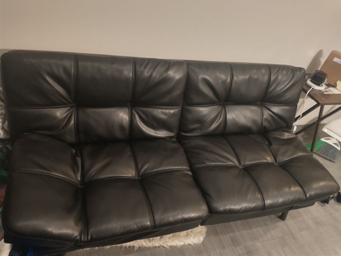 Leather Futon Couch