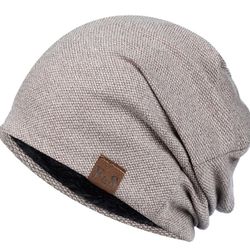 Tillonetiy Women's Beanie Hat Winter Hat - Casual Skull Hat Loose Warm Fleece Socks Hat Men's Beanie Hat