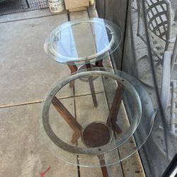  1 Coffee Table For Center And 2 Glass Side Tables 