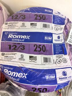 250 ft. 12/3 Purple Solid Romex SLiPWire Copper NM-B Wire