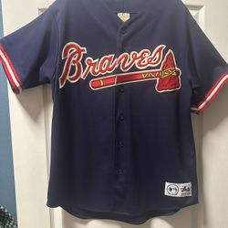 Brave Vintage David justice Majestic Jersey