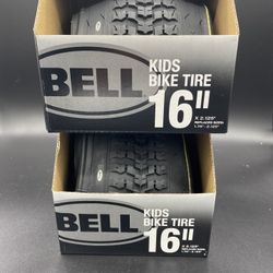 Two NEW Bell Kids Bike Tire (2X) 16” X 2.125” Replaces Sizes:1.75”-2.125” Black