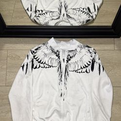 Y2K 2000s Women’s Winged All Over Print Asali Track Suit Zip Up Jacket
