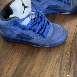 Blue shop suede 5s