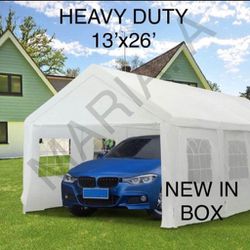 13x26FT Party Tent Heavy Duty, Large Wedding Event Shelters with Carry Bags & Removable Sidewalls, Outdoor Canopy Gazebo Commercial Tent for Carport 
