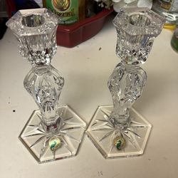 Waterford crystal candle holders