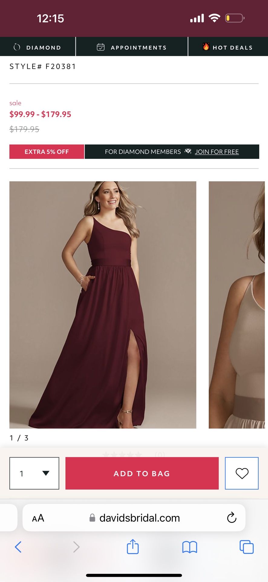 ONE-SHOULDER LONG CREPE BRIDESMAID DRESS