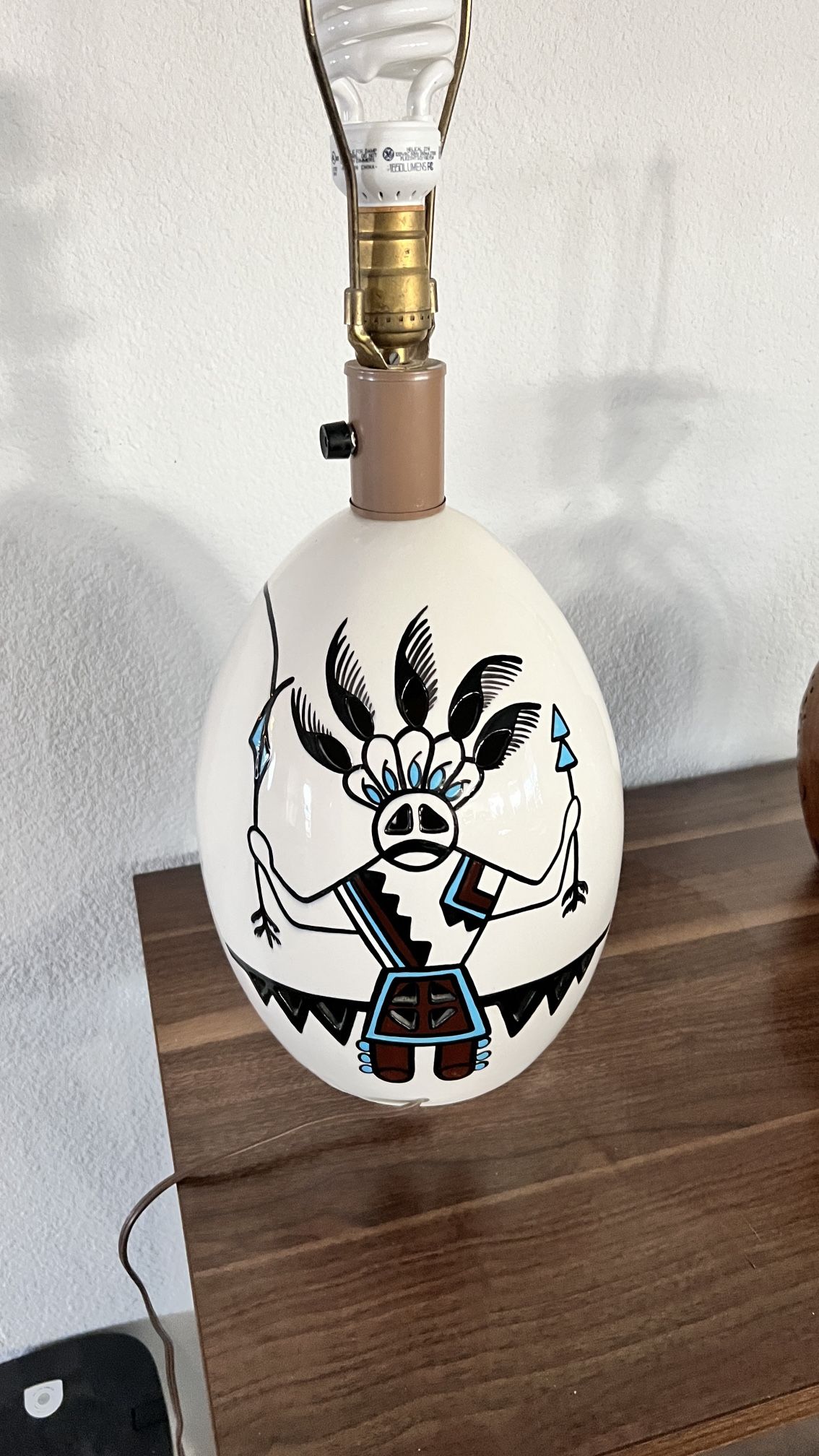 Vintage Kachina Lamp