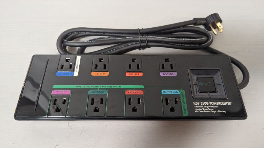 Monster Power HDP 850G Powercenter Surge Protector And Power Strip