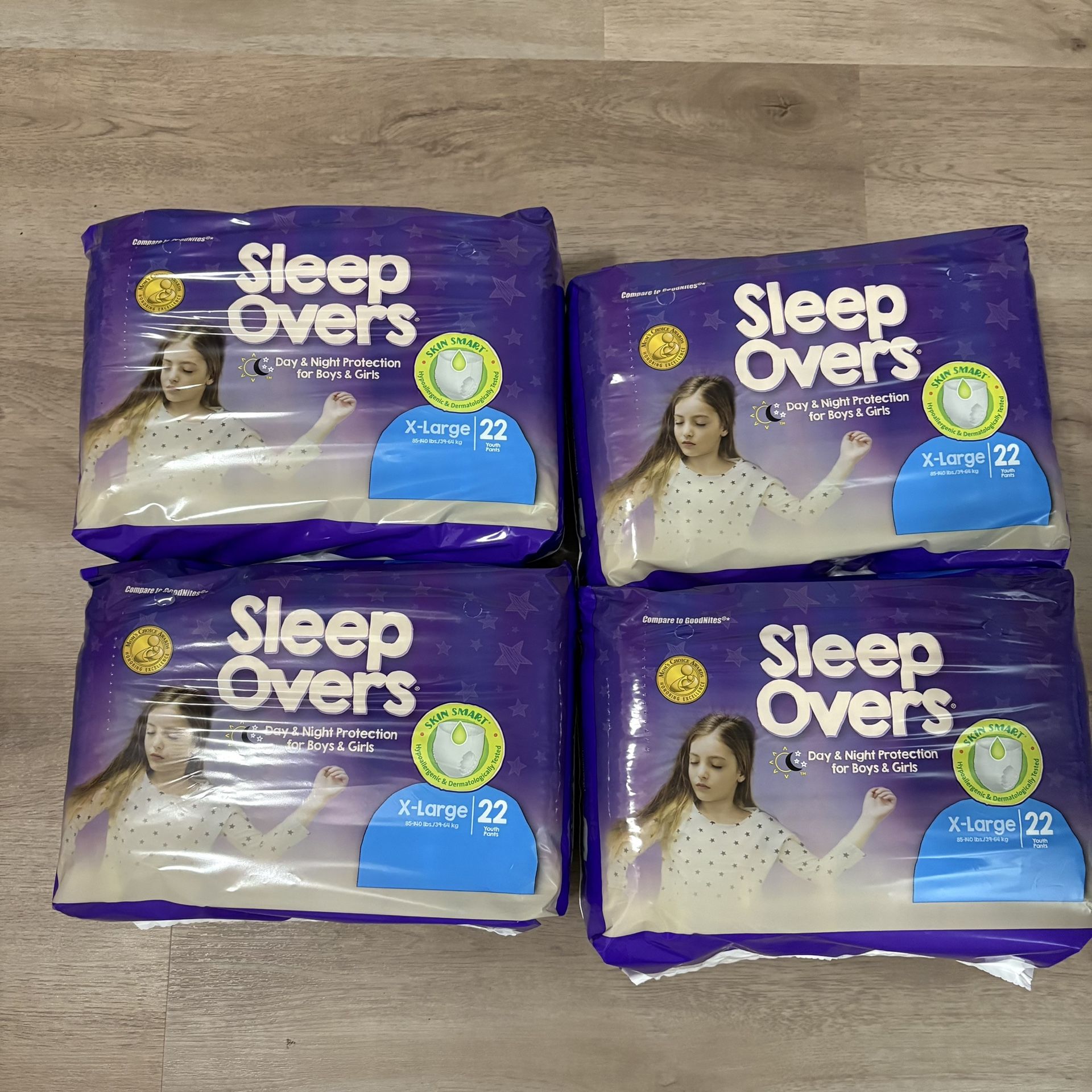 SLEEP OVER TODDLER DIAPERS size XL 80-140 Pounds
