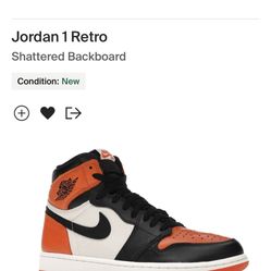 Jordan 1 Retro Shattered Backboard Size 10.5