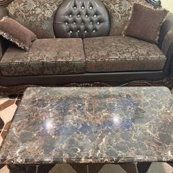 5 Seated Sofa Set With Front Table & Side Table 