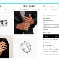 Tiffany sterling silver ring