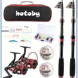 Fishing Rod and Reel Combo Set, 2PACK 