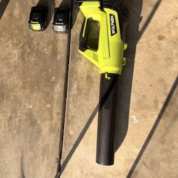 WOLFMEN 20V Cordless Leaf Blower with 2 Batteries