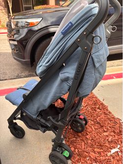 Uppababy G-Luxe stroller in Denim Blue