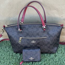Coach Prairie Satchel (GUC)  with Wallet (New). Firm Price/Precio Firme 