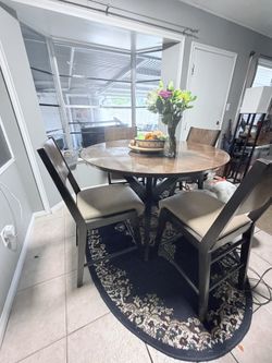 High Top around Dining Table and 4 Chairs