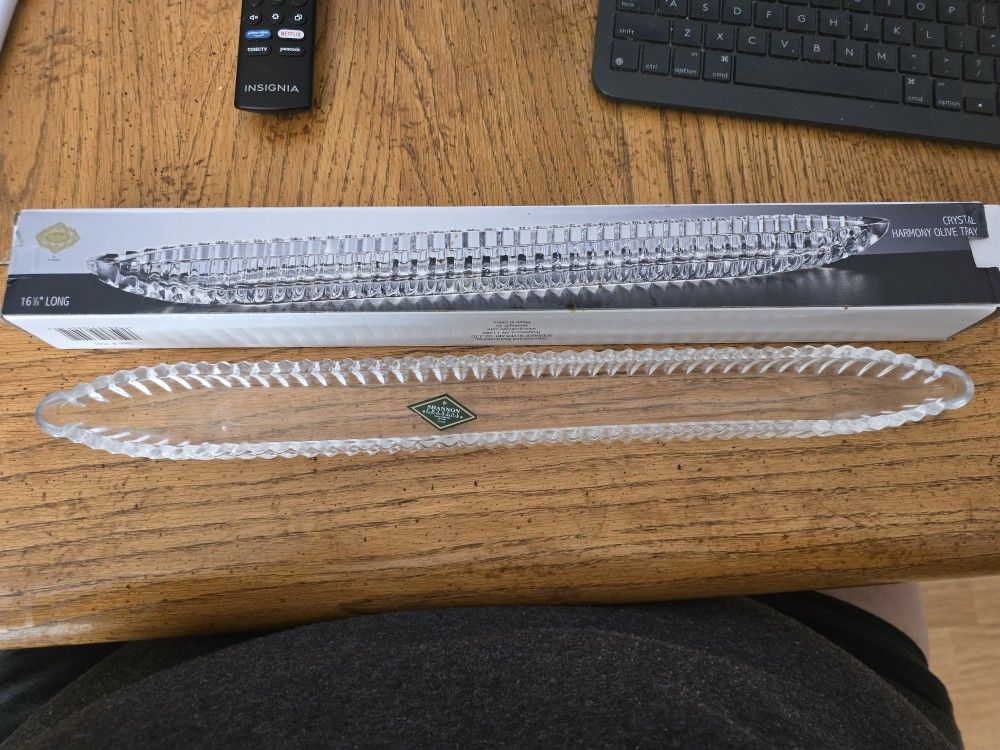 Elegant Shannon Crystal Olive Tray