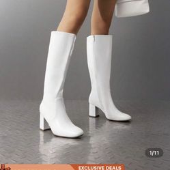 White Go Go Disco Boots 