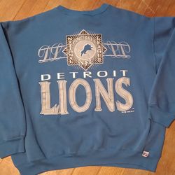Men's Size Xlarge Detroit Lions sweatshirt 1992  Vinatge Logo 7